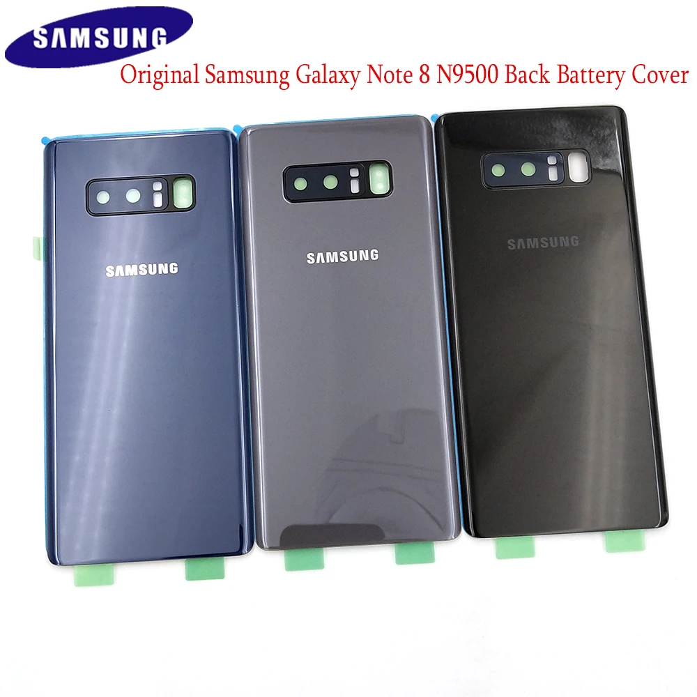 

Оригинальная стеклянная задняя крышка батарейного отсека для Samsung Galaxy Note 8 N950 SM-N950F с объективом камеры