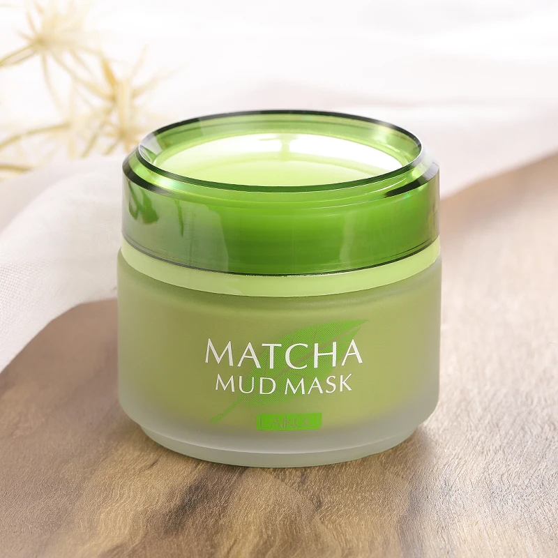 

LAIKOU Matcha Mud Mask Deep Cleaning Oil-Control Moisturizing Blackhead Remove Pore Cleanser Mud Face Acne Treatment Mask 85g