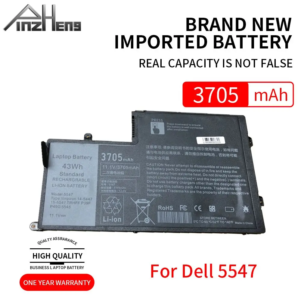 

PINZHENG 3705mAh Replacement Laptop Battery For DELL Inspiron 5547 5545 5548 5447 5445 5448 14-5447 15-5547 3450 3550 TRHFF