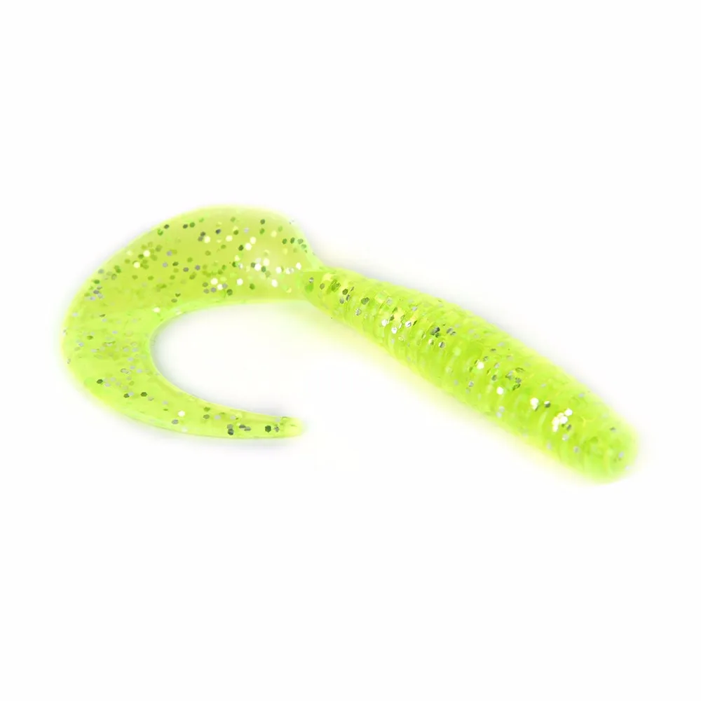 

Soft 12Pcs 1.1g Soft Grub Worm Soft Baits Silicone Lure Grub Carp Bass Bait Fishing Lure