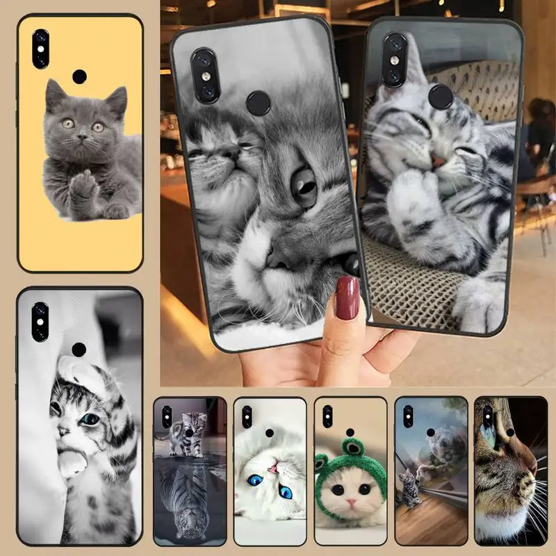 

Cute Animal Cat Phone Case For Xiaomi Redmi note 7 8 9 t max3 s 10 pro lite cover funda coque shell