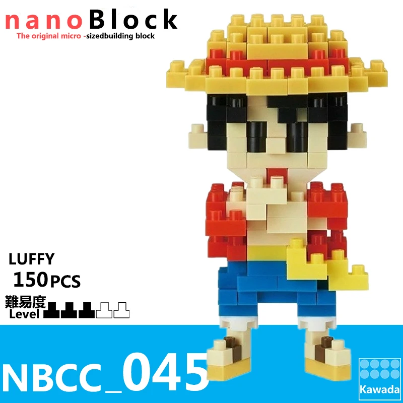 Новый Kawada NBCC 045 Nanoblock Один Кусок Луффи строительные блоки игрушка 150 шт алмазные