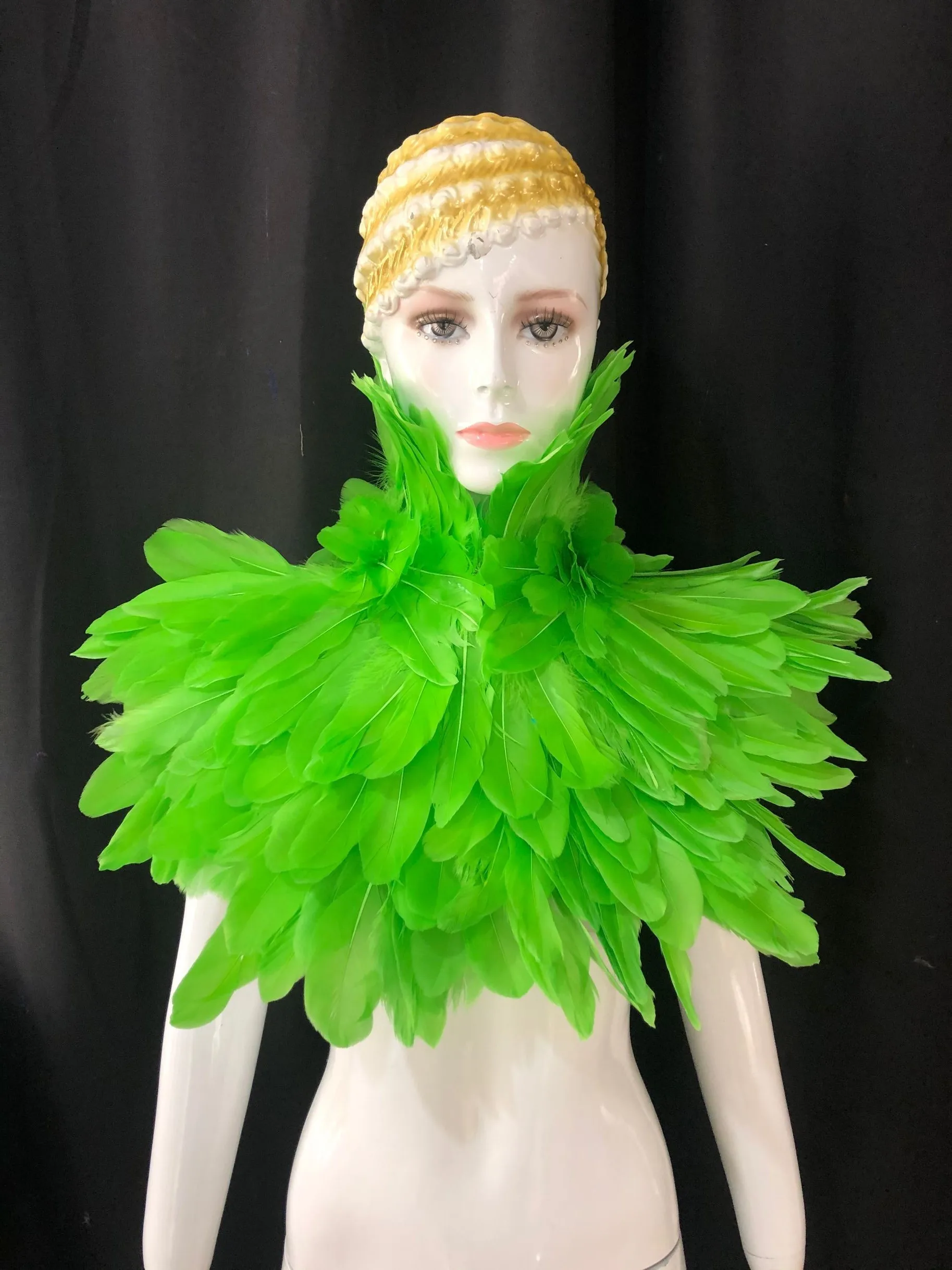 Одежда с перьями для выступлений на сцене подиума карнавала головной убор