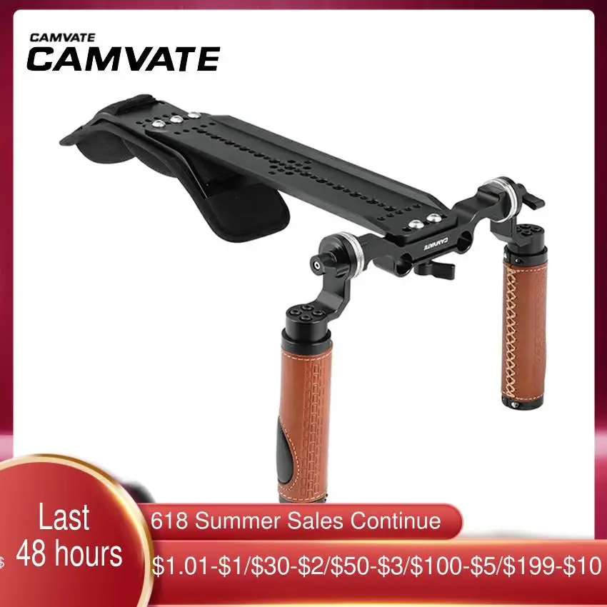 Крепление на плечо CAMVATE Handhled с пластиной моста arri Dovetail 12 дюймов и двойной ручкой