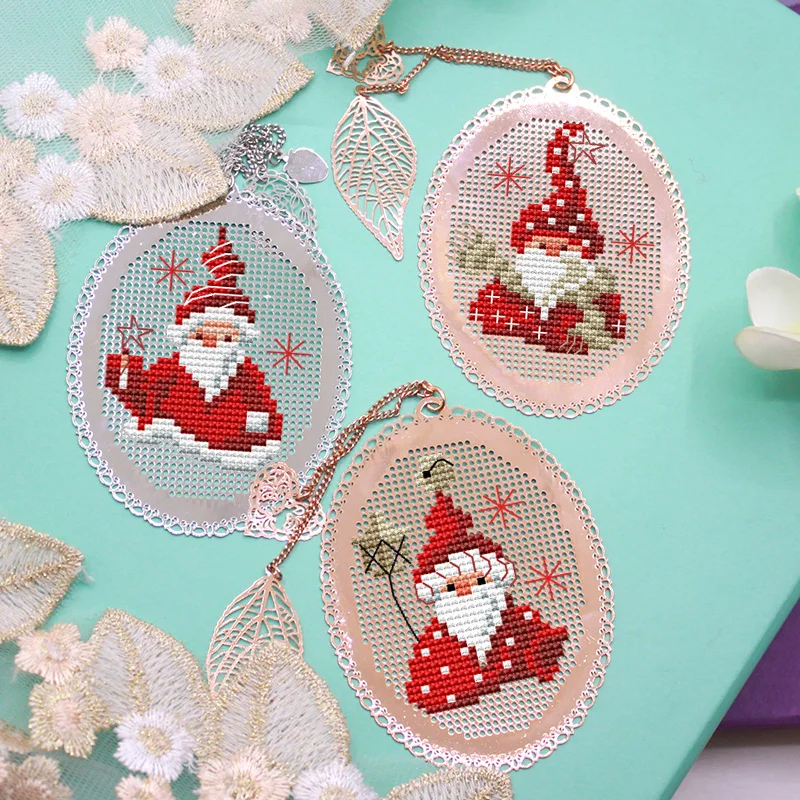 S Санта Клаус свадьба кролик друзья ремесло Стич Вышивка крестом закладка для