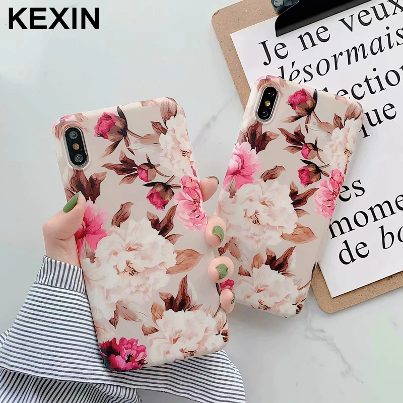 KEXIN популярный Винтажный Розовый чехол для телефона iPhone 7 8 Plus 6S мягкая задняя