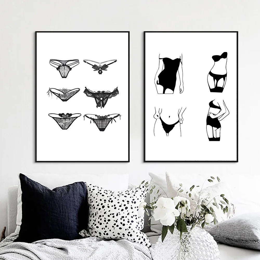 Минималистичное сексуальное женское нижнее белье настенное художественное