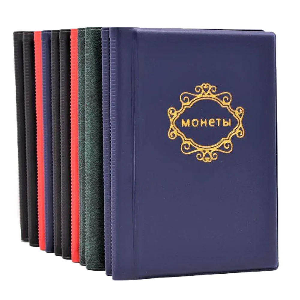 PU Leather Coin album 10 pages 120 pockets coin album for coins pockets Commemorative Coin,medallions badges collection book