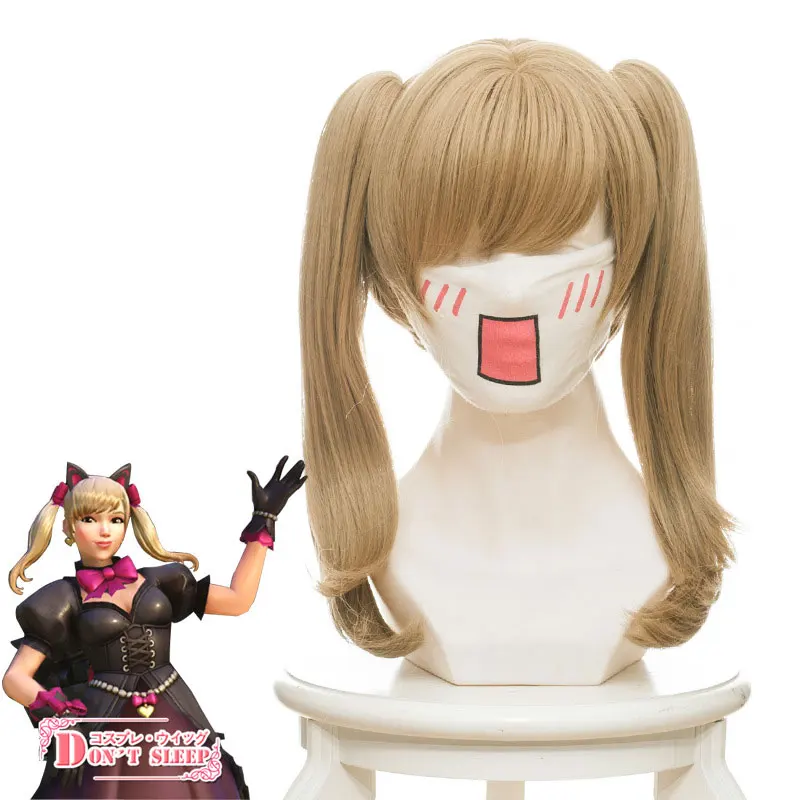 

Overwatch DVA Song Hana Black Cat Luna Cat Ear Skin Cos Wig Anime Cosplay Game Double Perform Molding Accessories Hair Wig