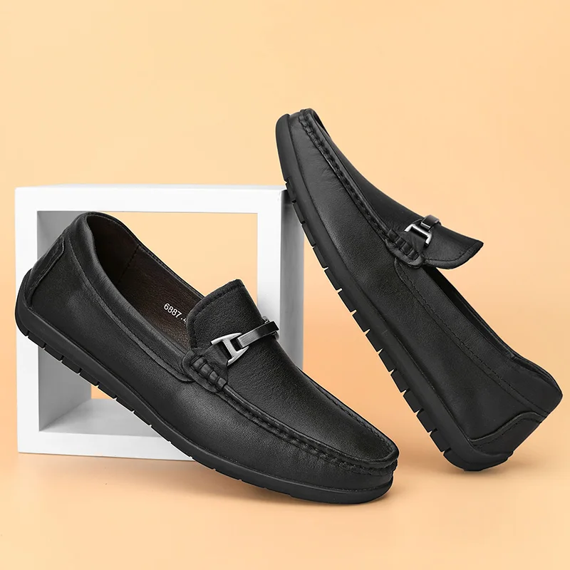 

Luxury Genuine Leather Man Loafers Shoes For Men 2021 Fashion Comfy Classic Shoes Men Fashion Driving Footwear Design Men Shoes