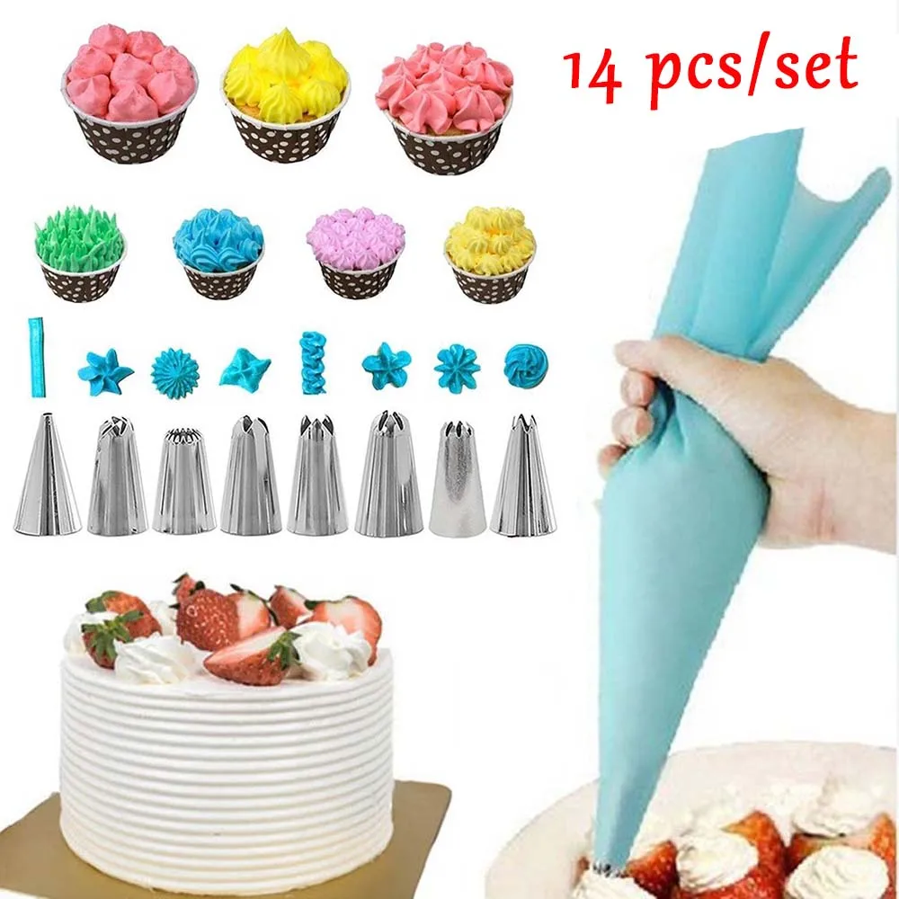 Кондитерская Глазурь трубопровод крем мешок из нержавеющей стали сопла