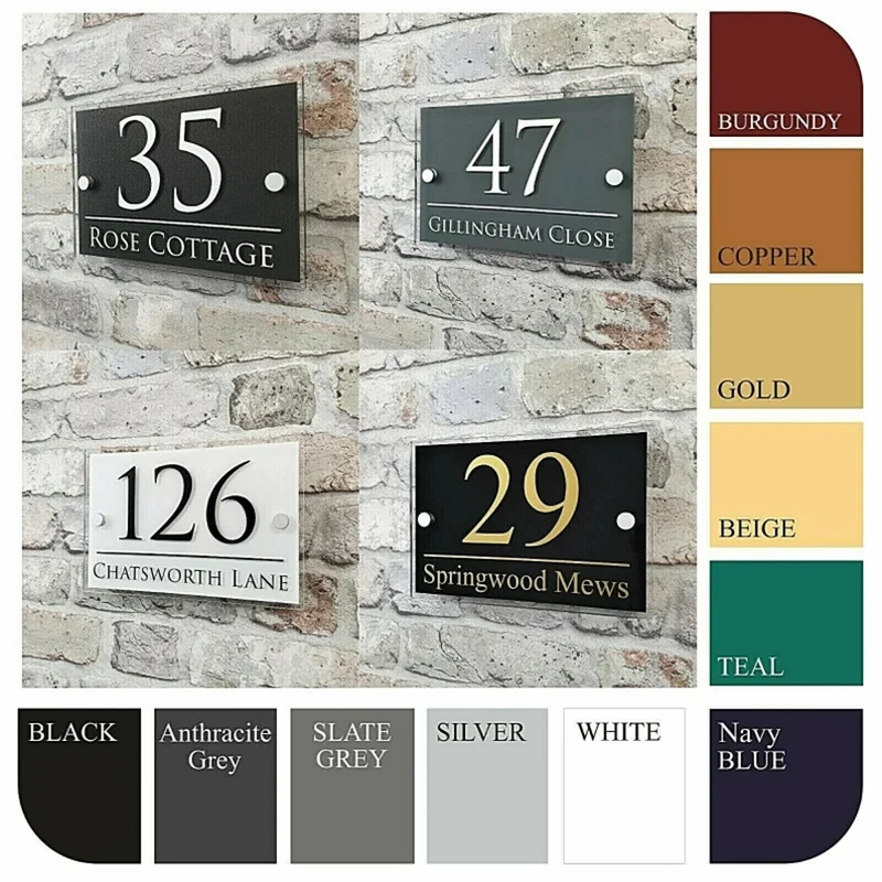 Modern house sign address plaque number personalization | Обустройство дома