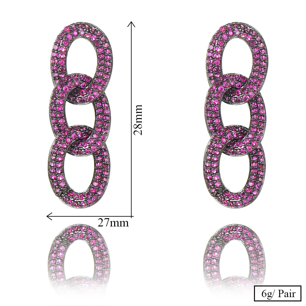 Missvikki Charms Полностью Покрытые Кристаллами циркония круглые серьги благородные Naija