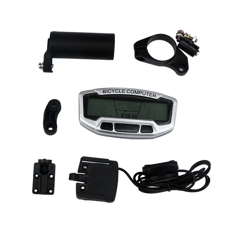 Black Evorider willess велосипедный Цикл компьютер велосипед Speedo Спидометр+ задняя подсветка Легкий Прочный Синий Подсветка Черный 6 - Цвет: Black