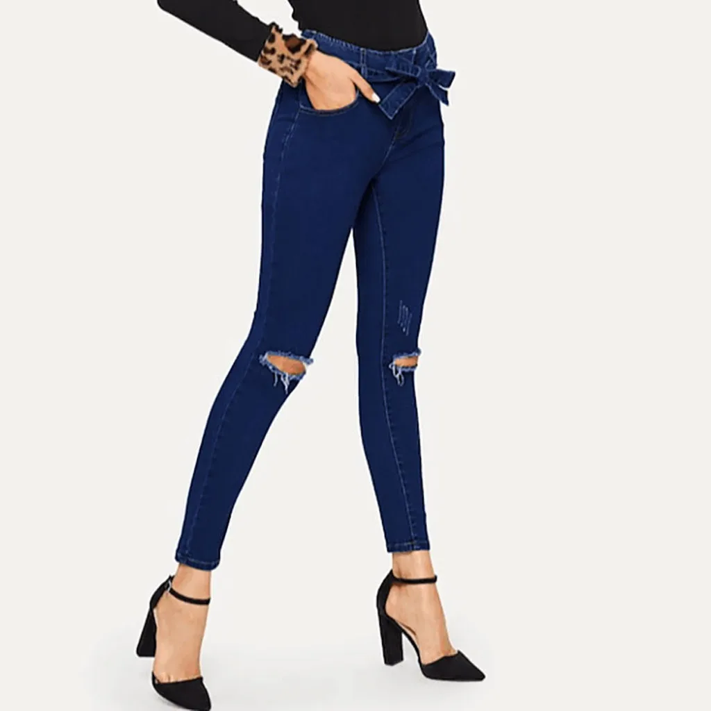 SAGACE женские эластичные джинсы для женщин с эластичным поясом размера плюс