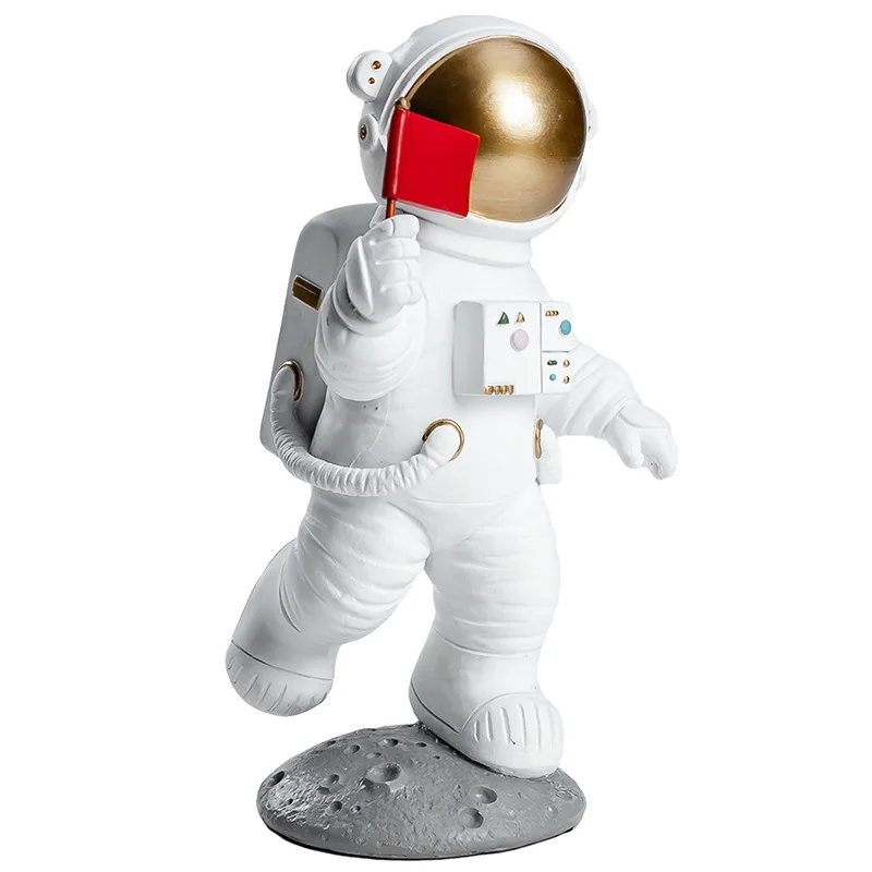 

Creative Astronaut Model Resin Sculpture Crafts Pen Ornaments Porch Storage Box Bedroom Bathroom Tissue Holder Home Decorations