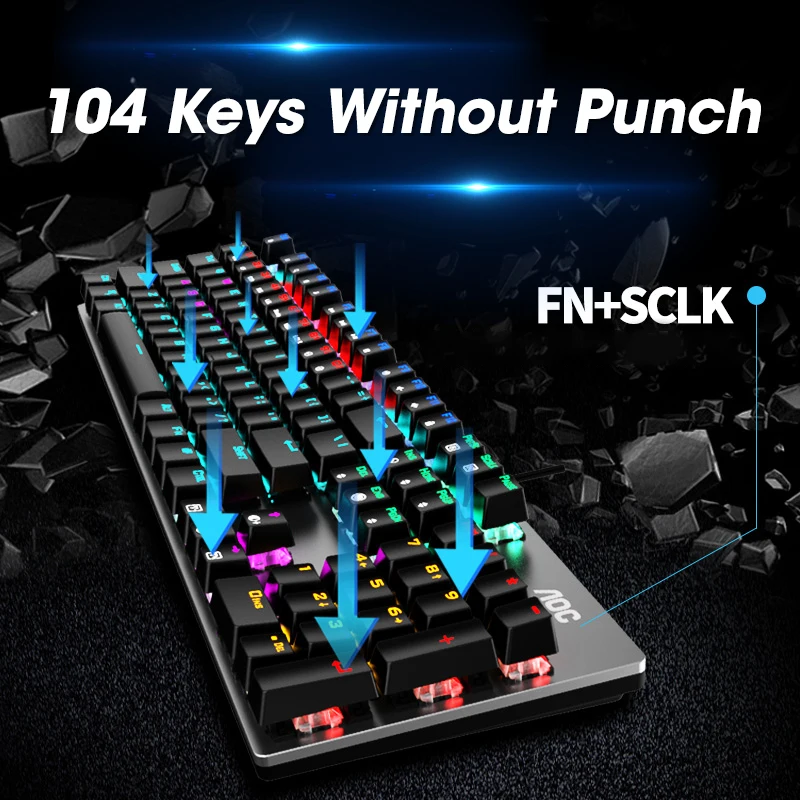 Проводная Механическая клавиатура для ПК игровой комплект черная коричневая