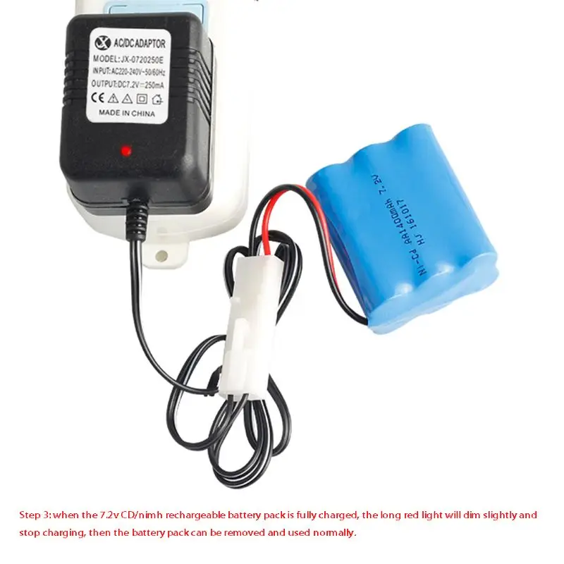 portable smart charger charging adapter for 7 2v ni cd ni mh battery with ket 2p plug for rc remote car toys free global shipping