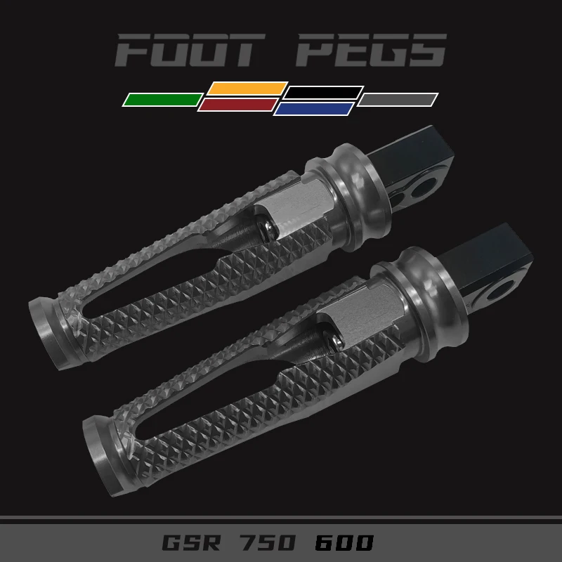 

Motorcycle CNC Aluminum Rear Footrests Foot pegs For GSR600 GSR750 GSR 600 750 Passenger rests Footpegs Pedals