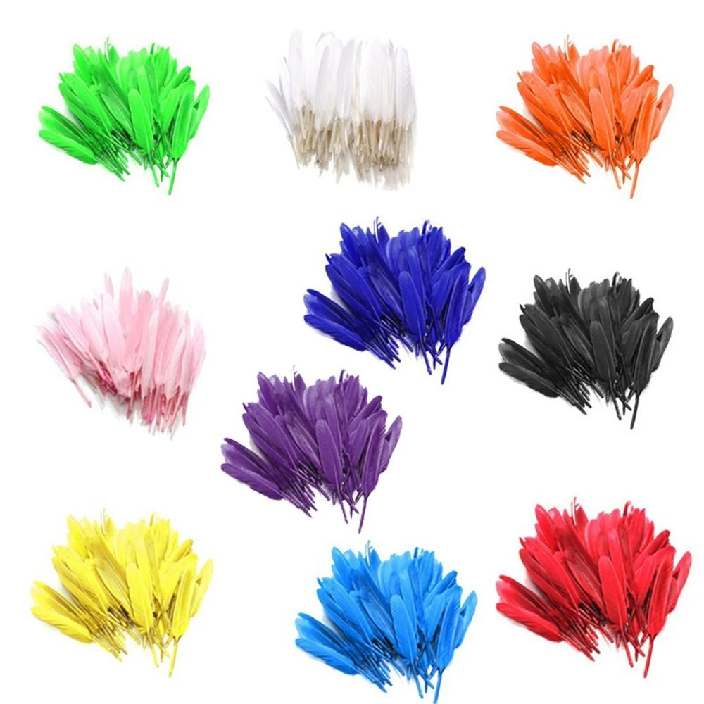 Натуральный Королевский синий утиный пух свободные перья 10 15 см/4 6 дюймов утиные