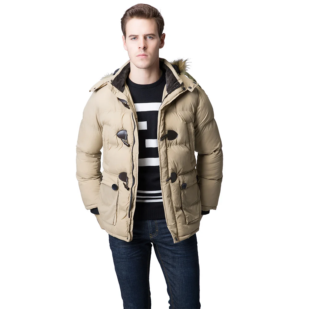 Мужские зимние толстые теплые парки 2020 модный съемный капюшон из искусственного