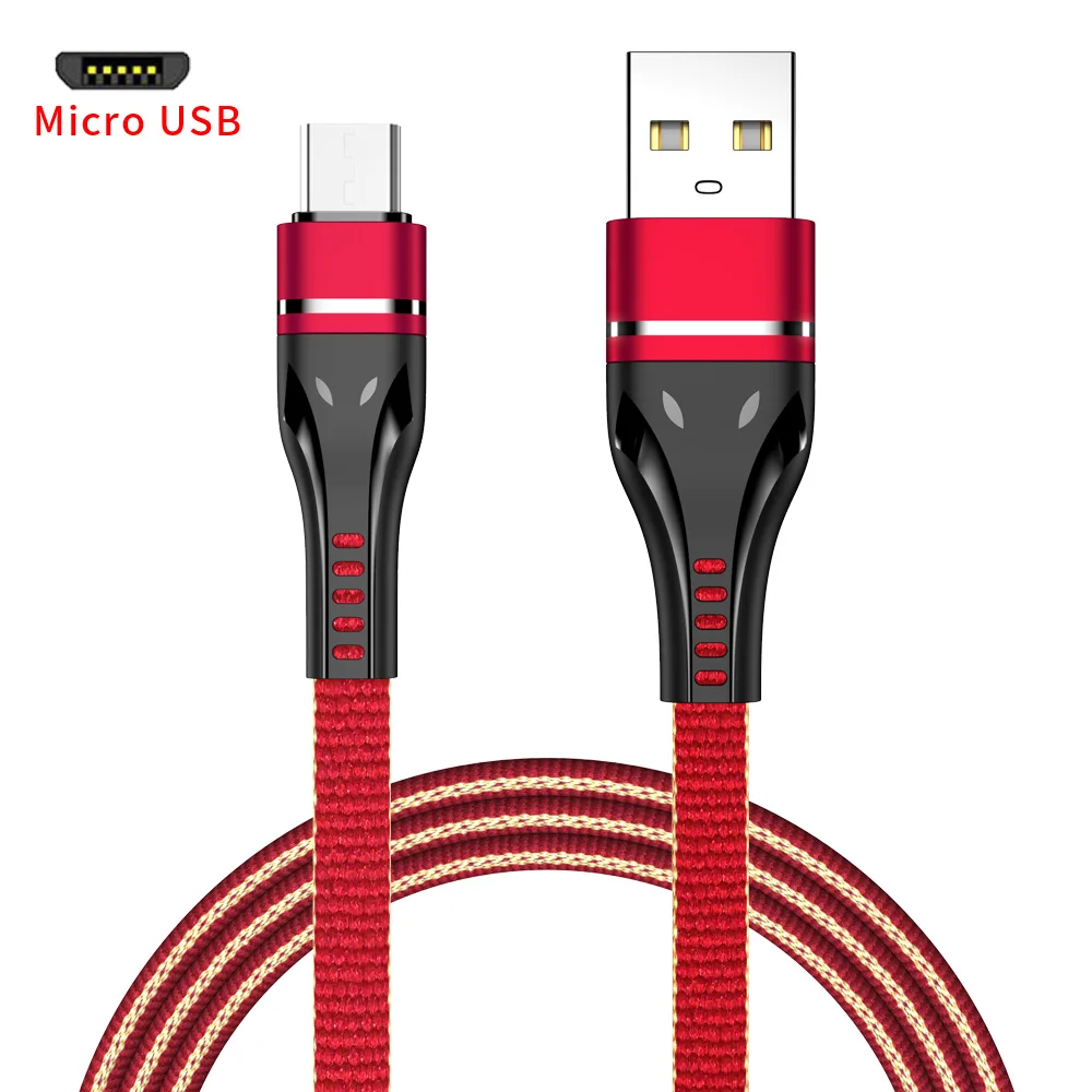 Кабель Micro USB для быстрой зарядки MUSTTRUE 3A для Android samsung S6 S7 Edge Xiaomi Huawei Android устройство кабель для планшета - Цвет: Red