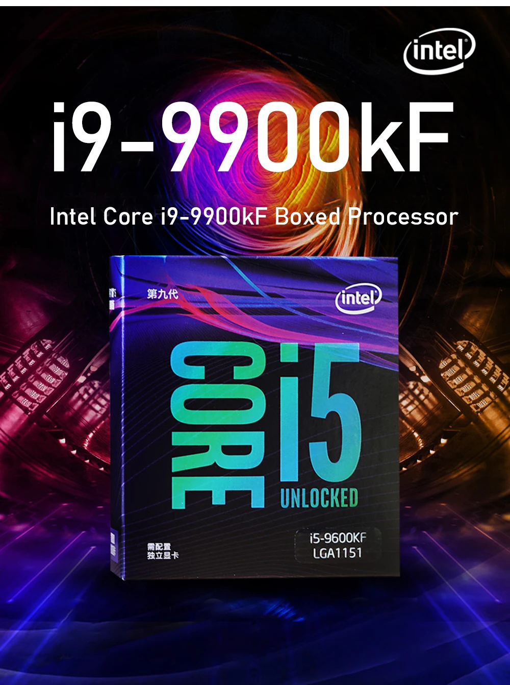 Процессор Intel Core i9-9900KF для настольных ПК 8 ядер до 5,0 ГГц Turbo разблокирован без процессора Графика LGA1151 серии 300 95 Вт
