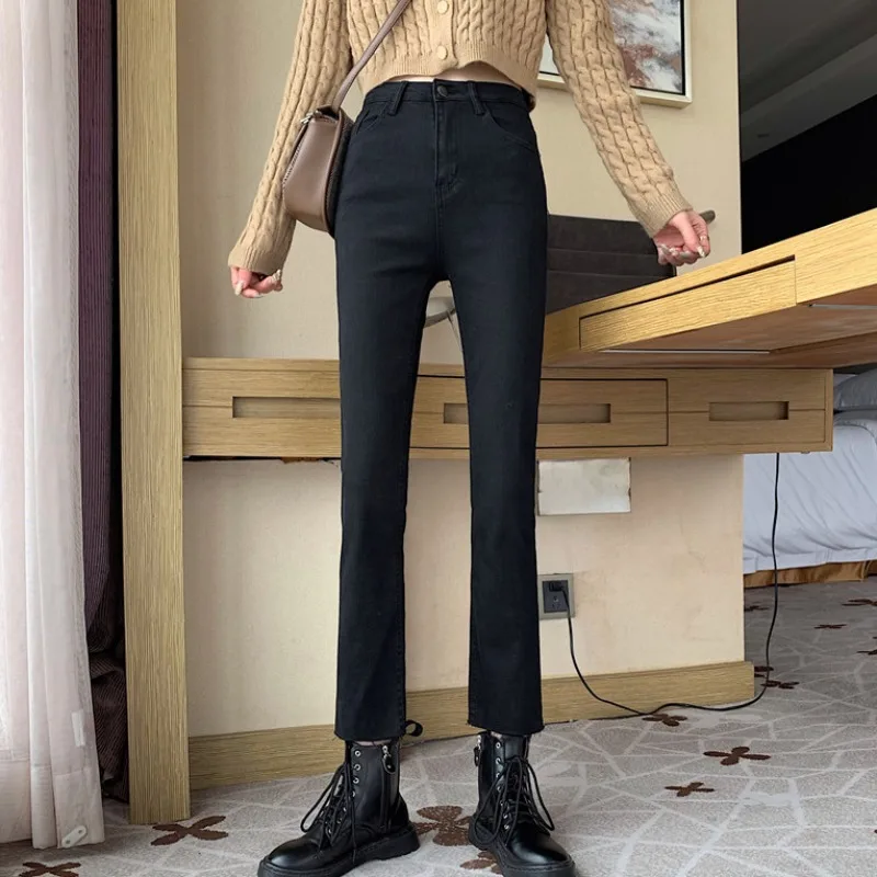 Новинка Весна 2021 эластичные облегающие универсальные прямые брюки в стиле ретро