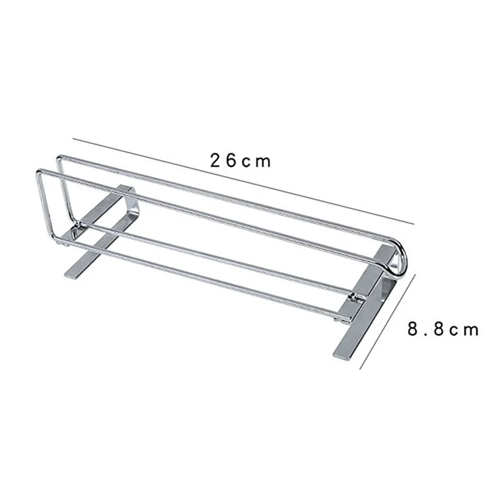 

Kitchen Roll Holder Paper Toilet Towel Shelf Cabinet Storage Punch Free Rack Sticke Iron Roll Holder