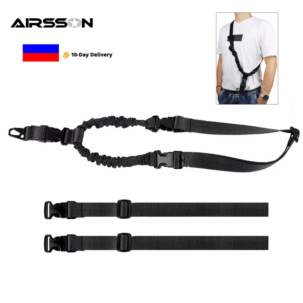 

Airsoft Tactical Gun Sling Adjustable Dual-use Single Point Quick Release Shoulder Belt Military Hunting Shoulder Strap M4 AR15