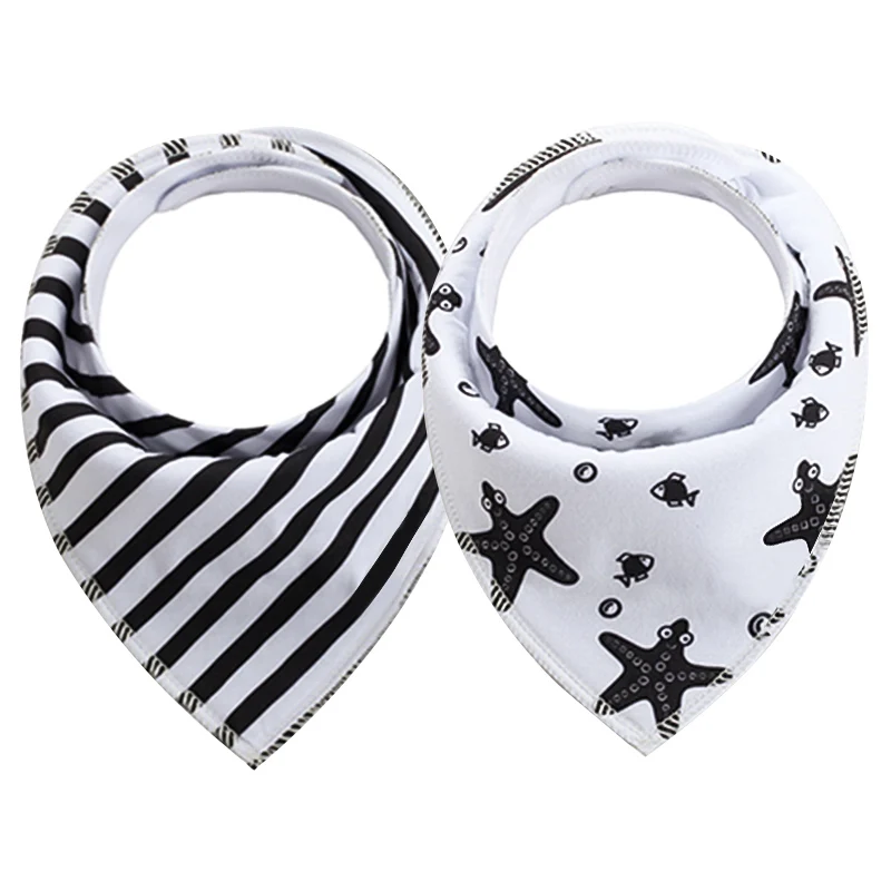 

2Pcs Baby Bibs Super Soft Breastplate Cotton Baby Feeding Burp Cloths For Newborns Drooling And Teething Absorbent Baby Stuff