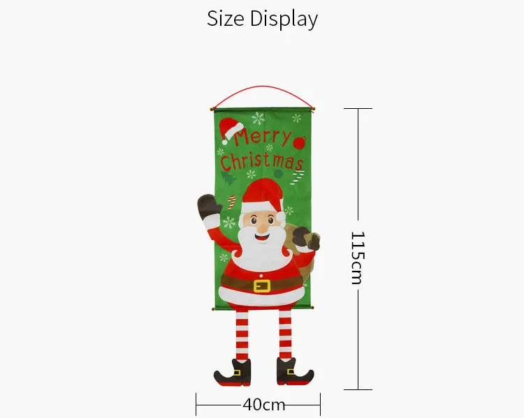 1 шт. Рождественская ткань Висячие флаги оконная подвеска для дома настенное
