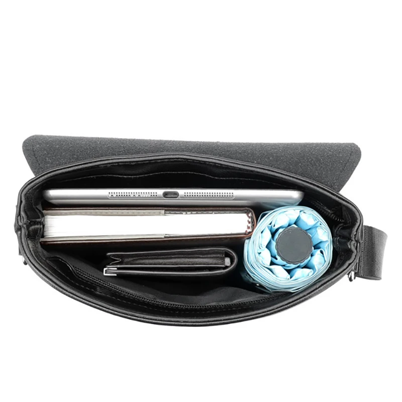 Классическая кожаная мужская сумка мессенджер простого дизайна модные сумки