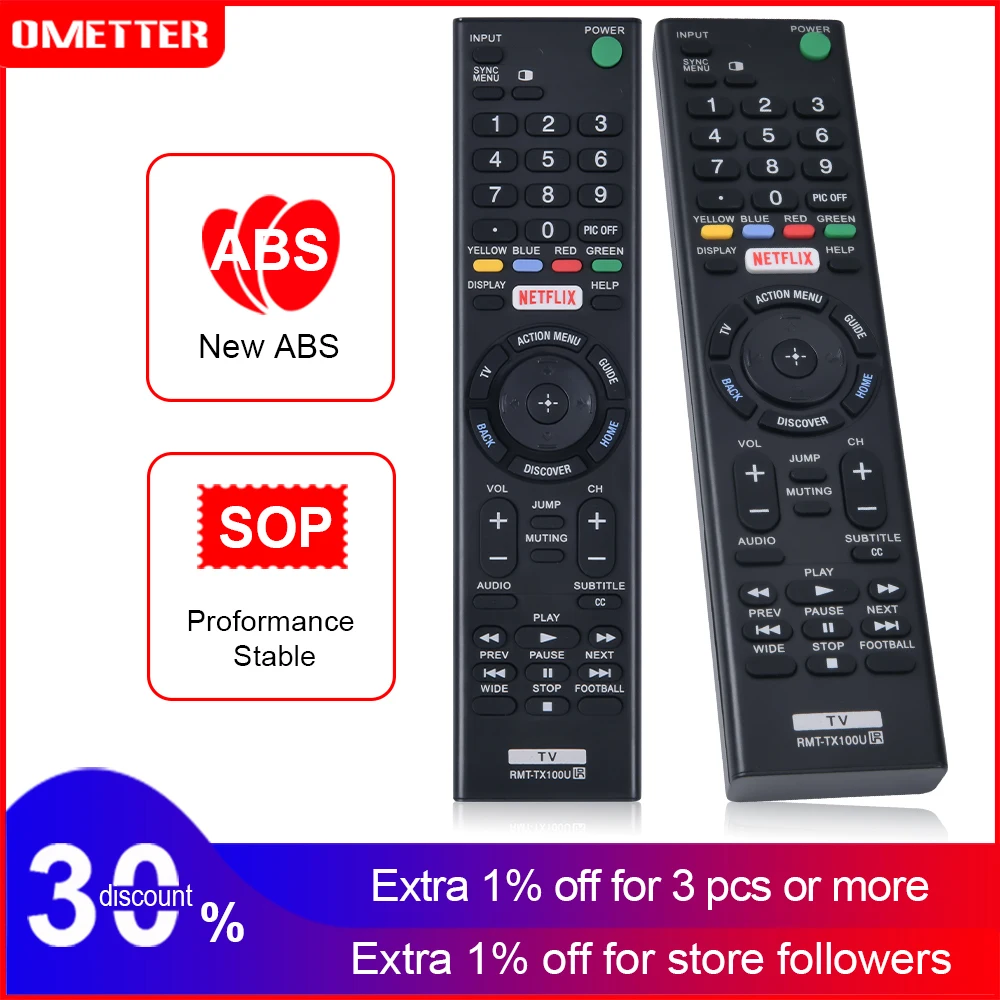 

Suitable for Sony TV remote controlRMT-TX100U RMT-TX200E RMT-TX200U TX200B RMT TX300E TX300T TX300U TX300B TX300A controller