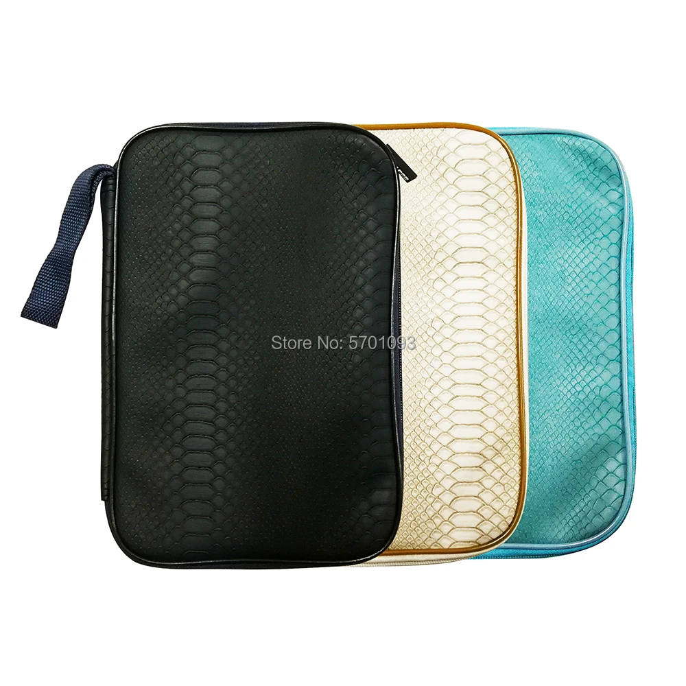

Exclusive custom snake pattern leather series table tennis racket bag cover