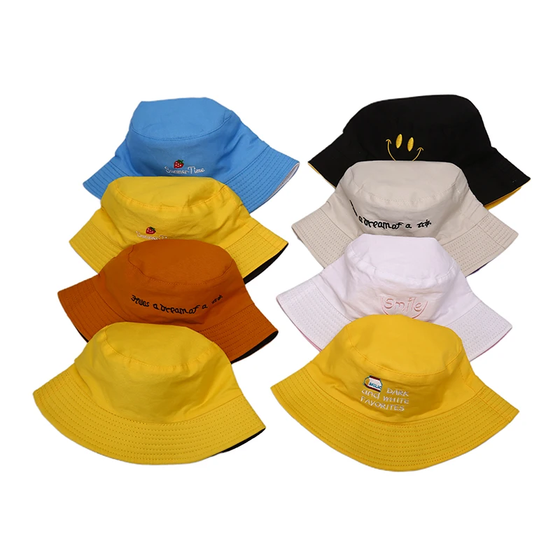 

Summer Bucket Hat For Men Women Fashion Cotton Reversible Boys Girls Sun Hat Beach Fisherman Hat