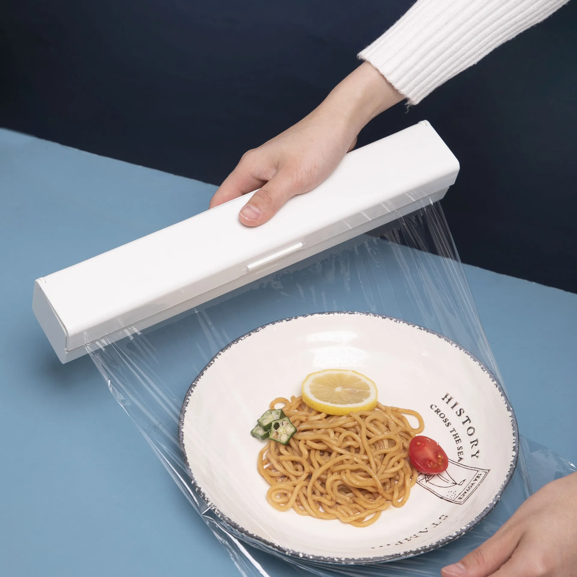 

Пластик пищевая пленка Диспенсер, простой удобный диспенсер для пилинга, современный резак, фрисхалтефэ, бытовые инструменты EI50BX