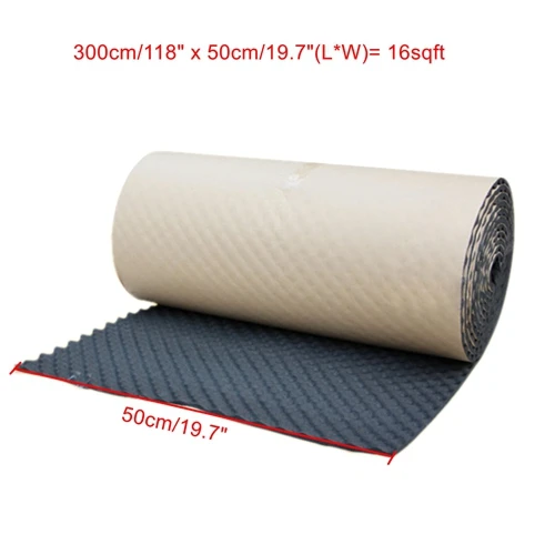 300cmx50cm 16sqft X Autohaux 50*100/300/500 см Studio звуковые акустические поглощения автомобиля теплозащитная Волна пены подавитель шумоизоляция изоляционный мат - Название цвета: 300cmx50cm 16sqft