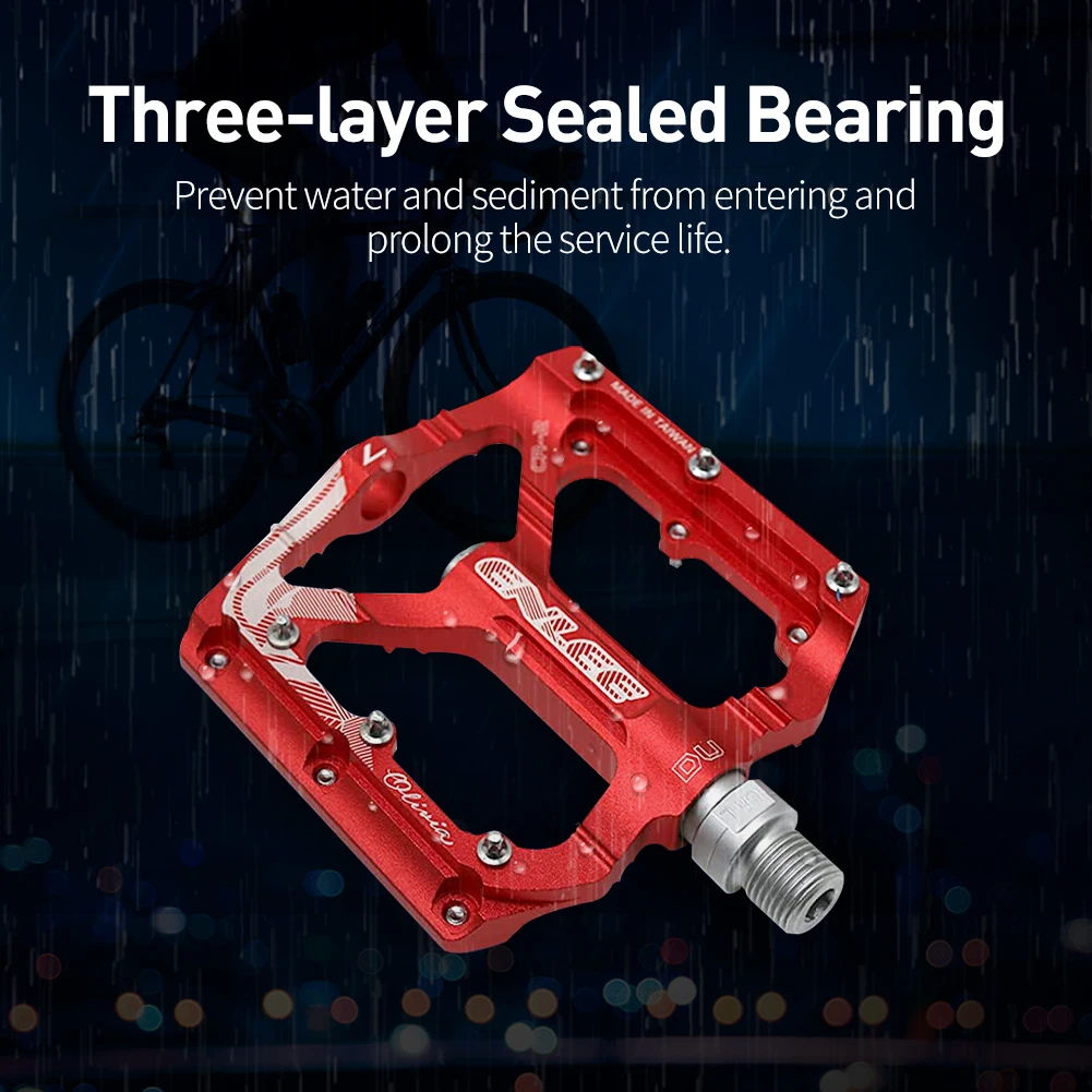 bicycle pedal CNC aluminum alloy flat bicycle platform pedal light non-slip mtb pedal mountain bike riding pedal