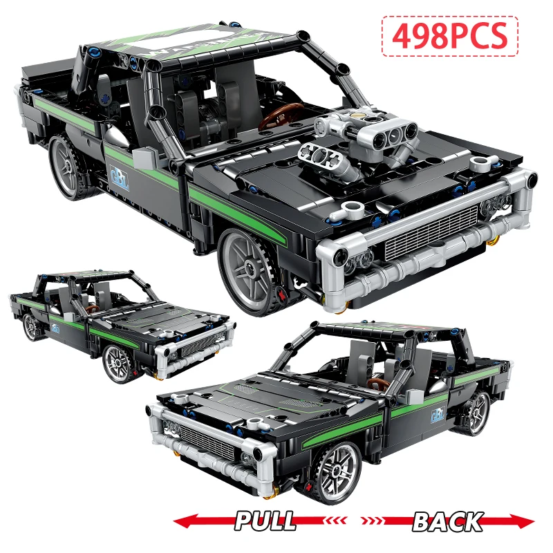 

City Pull Back Racing Car Model Building Blocks Supercar Racer Vehicle MOC Bricks Educational Toys For Children gifts