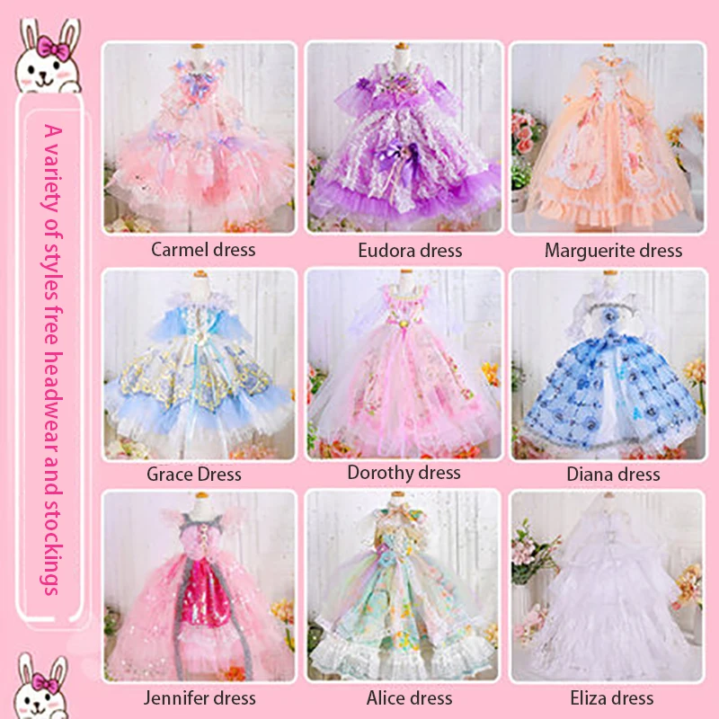 

Fashion Doll Clothes BJD 1/3 Skirts Beautiful Dolls Princess Dress Denim Skirt And Blouse Various Styles Toys Skirts For Girls