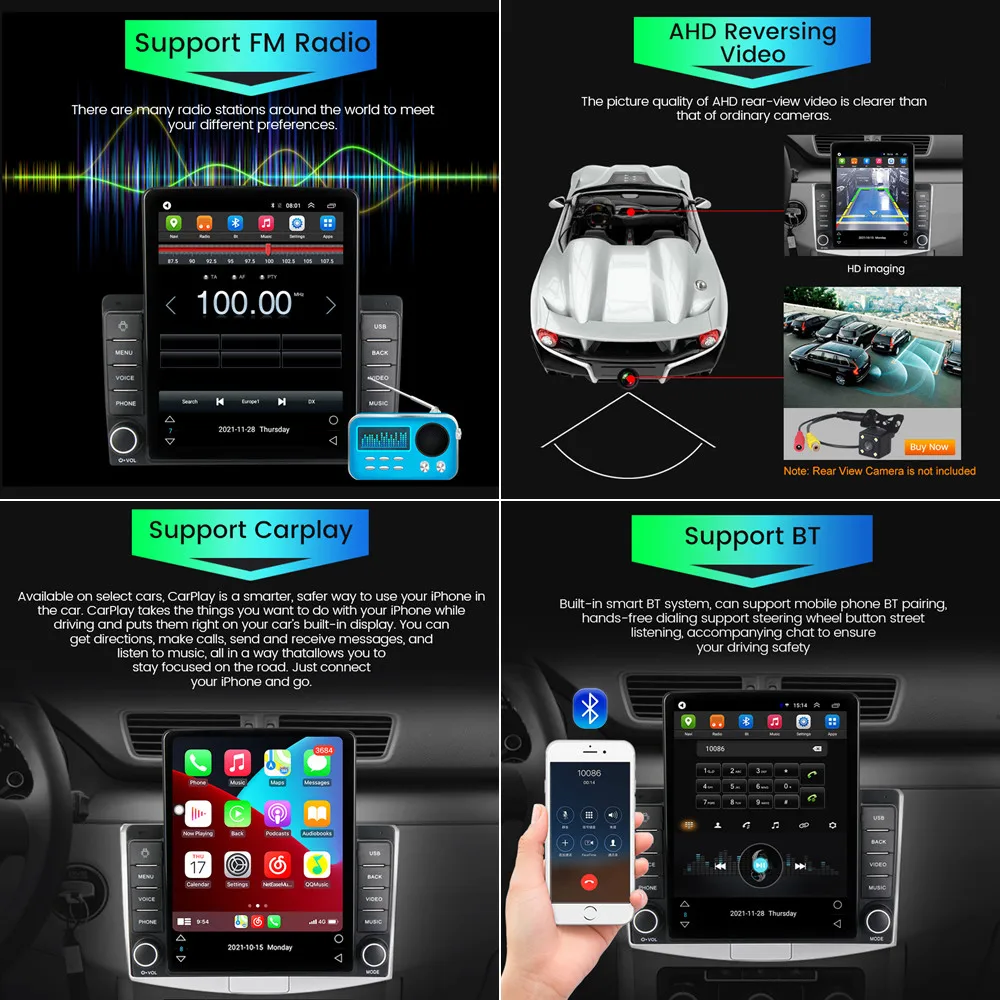 Автомагнитола 2 Din на Android с Bluetooth для Volkswagen VW Sagitar Jetta Bora 2011-2018 мультимедийный