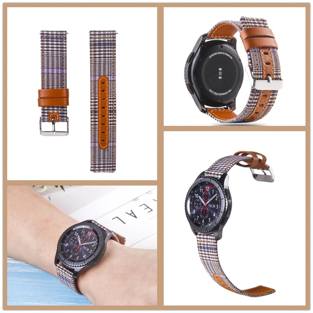

Houndstooth Leather Strap For Huawei Watch GT2 Pro watch Band For Honor GS Pro / ES Huawei GT 2 Pro 20/22mm Bracelet Watchband