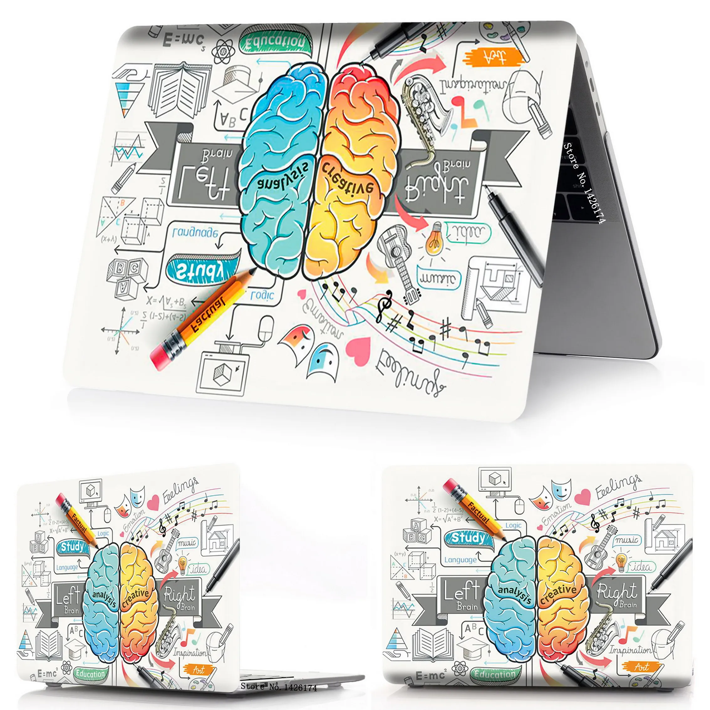 Окрашенные мозги, чехол для Apple Macbook Air Pro retina 11 12 13 15 дюймов сумка для ноутбука, для Mac book Air Pro 13,3, 15,4 чехол. A1932+ подарок - Цвет: Creative brain
