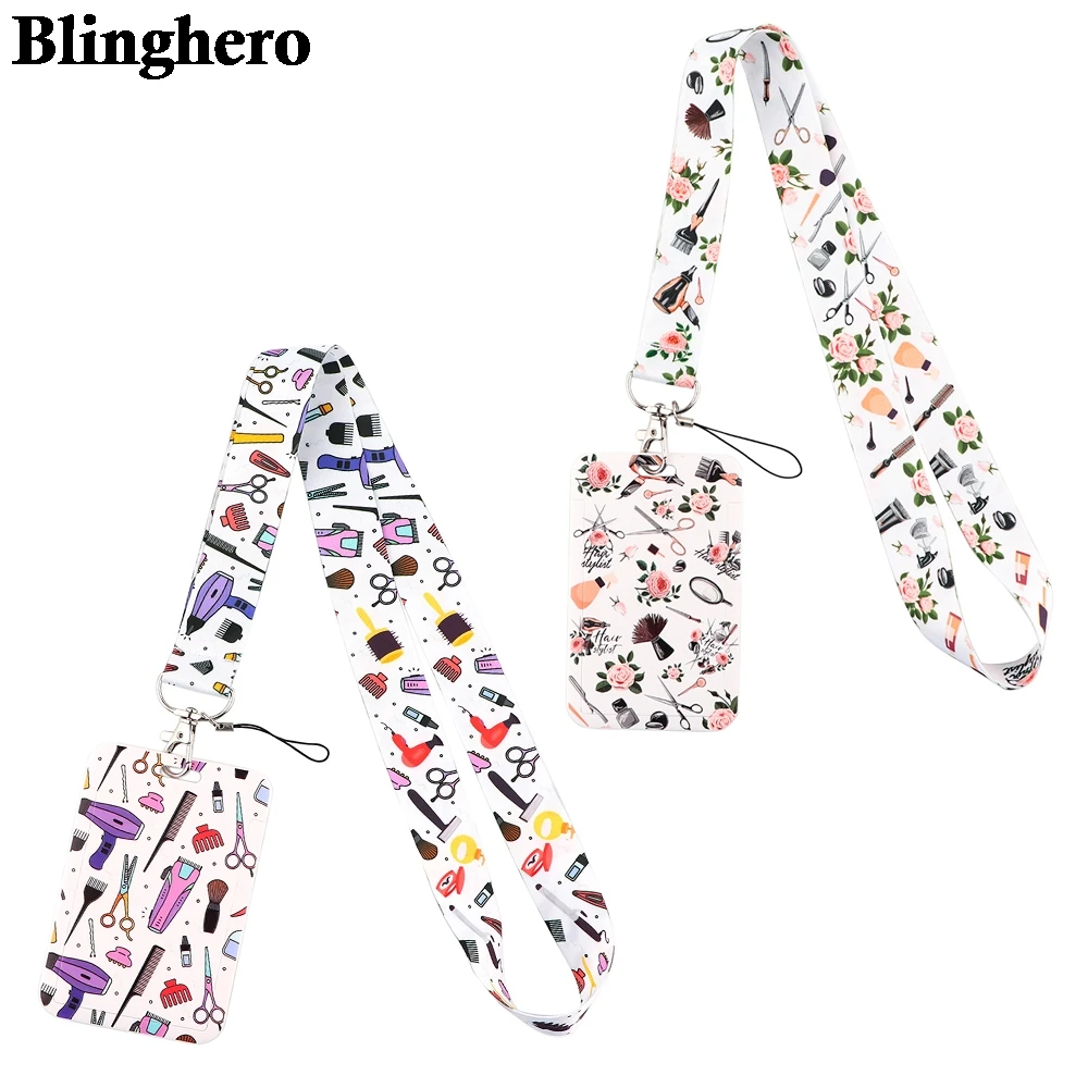 

CB630 Barber Keychain Lanyards Badge Id Holder ID Card Pass Mobile Phone USB Neck Straps Badge Holder Key Strap