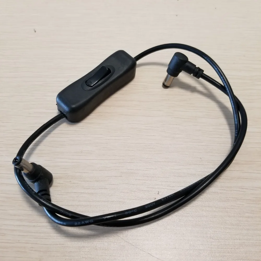 

Универсальный Удлинительный кабель питания с выключателем питания, 90 градусов, двойной изгиб, постоянный ток от 5,5 до 2,5 мм/2,1 мм, 60 см