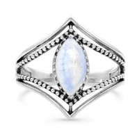 mfy fashion jewelry retro charm rings femme natural moonstone personaliy rings for women water drop ringnew store specials