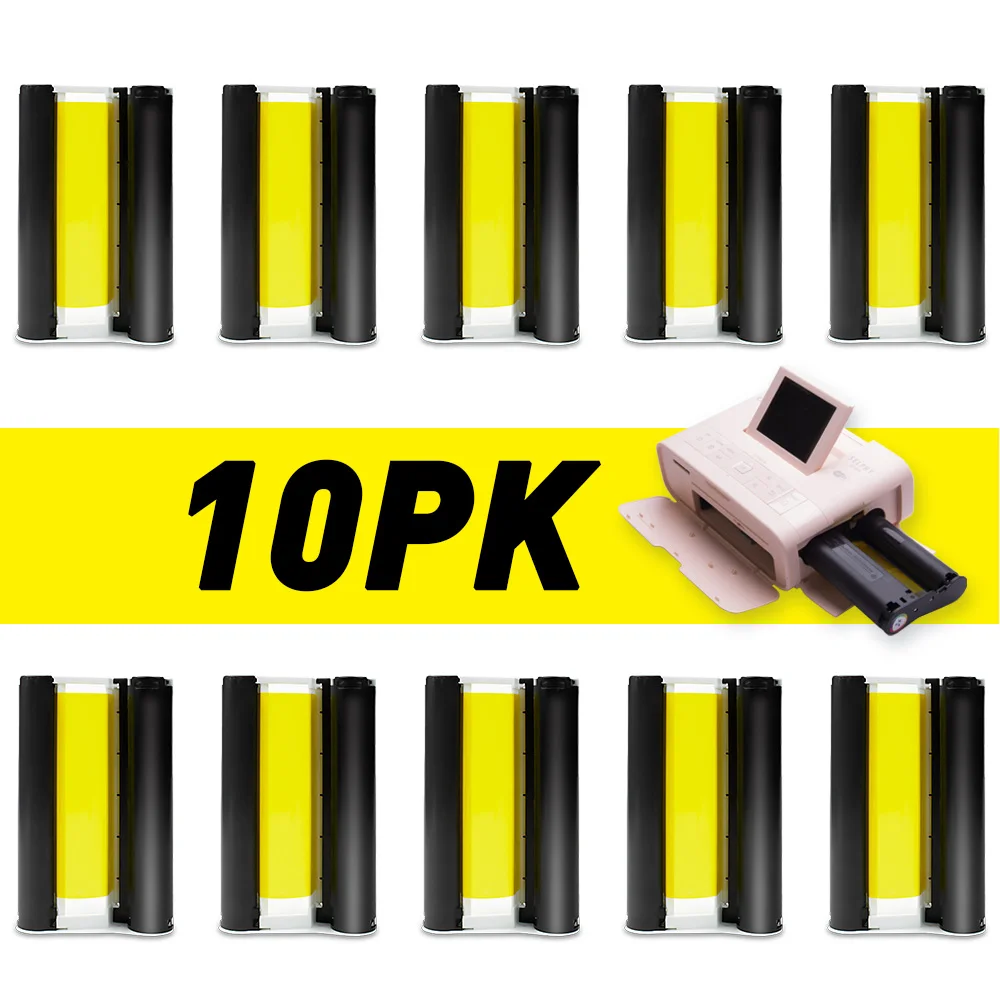 10 шт. цветная кассета картриджа UniPlus 6 дюймов совместима с фотопринтером Canon Selphy CP