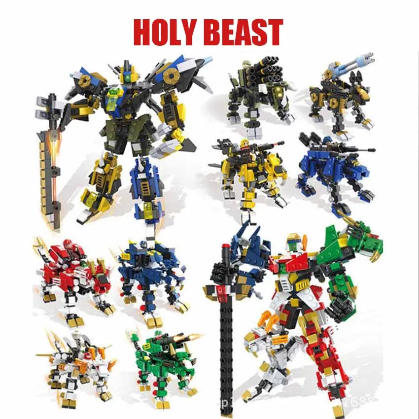 

Phantom Holy Beast Warrior Wolf 298pcs Action figures Building Blocks Toys Compatible All Brand Bricks Toys Gift NO.6223