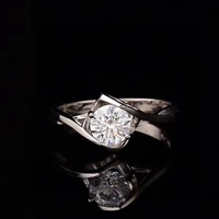 s925 silver ring moissanite 1 00ct d vvs luxury moissanite weding ring for women
